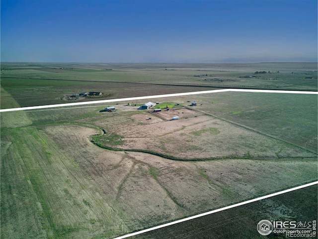 aerial view featuring a rural view