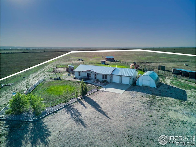 drone / aerial view featuring a rural view