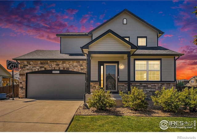 view of front of house featuring a garage