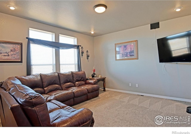 view of carpeted living room