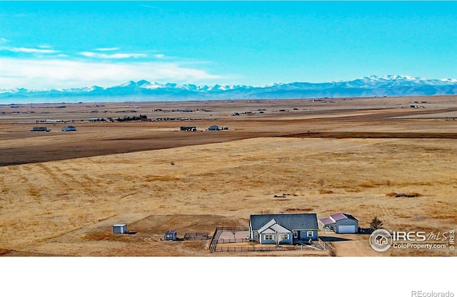 view of mountain feature featuring a rural view