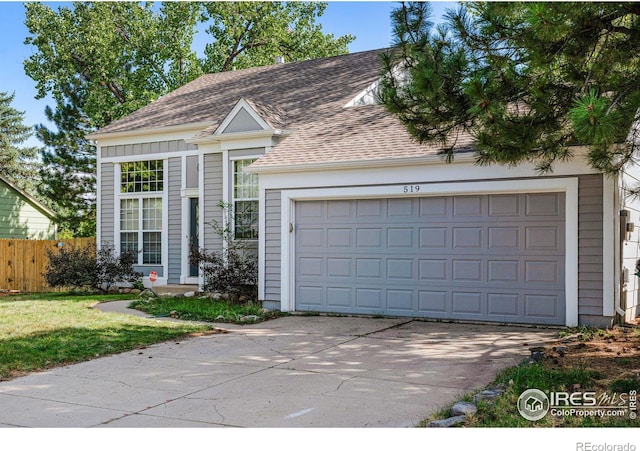 view of front of house featuring a garage