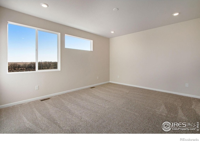 view of carpeted empty room