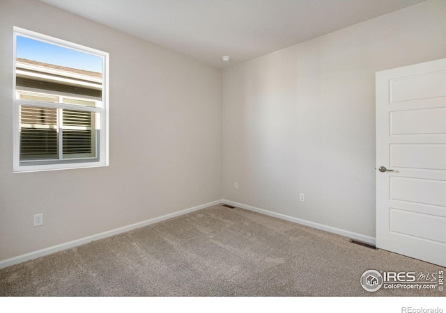 view of carpeted empty room