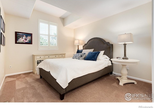 view of carpeted bedroom