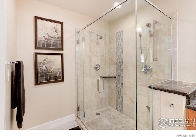 bathroom with walk in shower