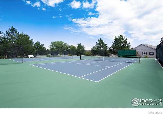 view of tennis court