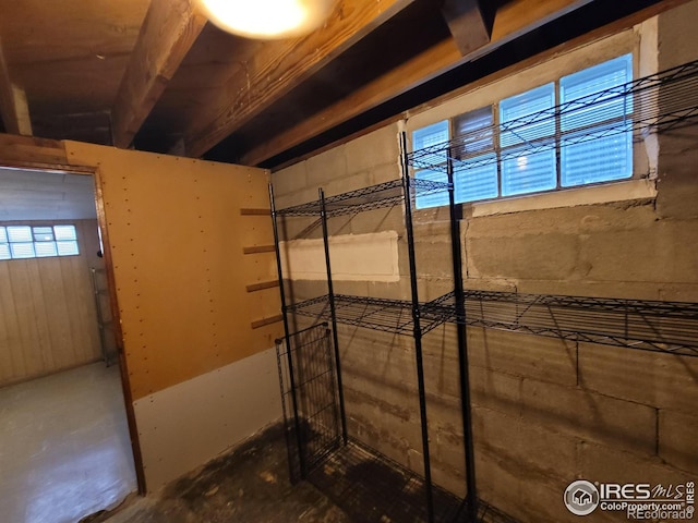 view of basement