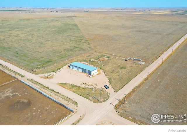 aerial view with a rural view