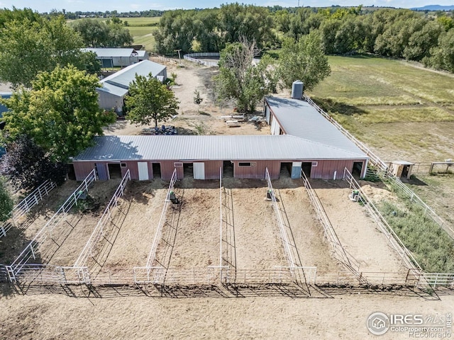 bird's eye view with a rural view