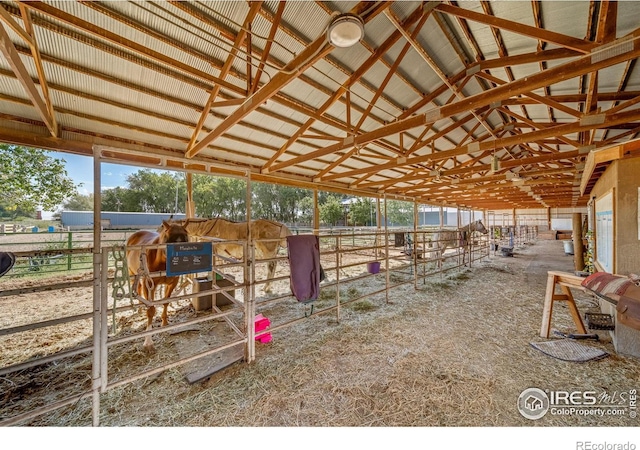 view of horse barn