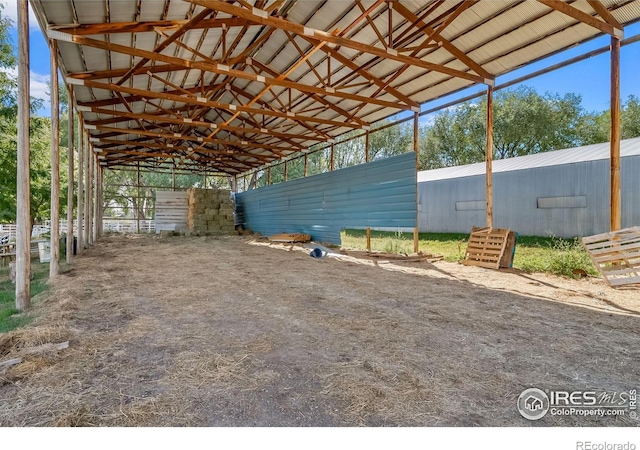 view of horse barn