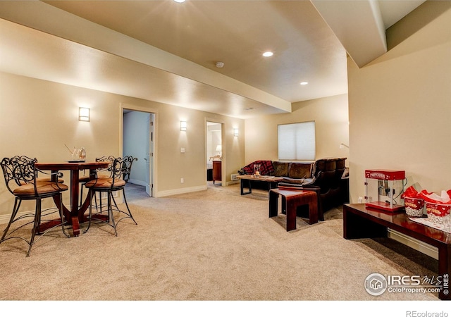 view of carpeted living room