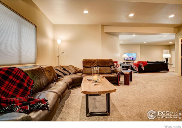 view of carpeted living room