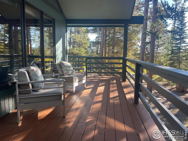 view of wooden deck