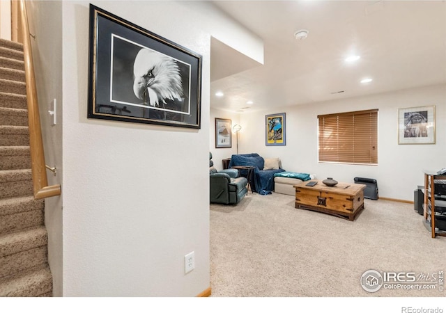 view of carpeted living room