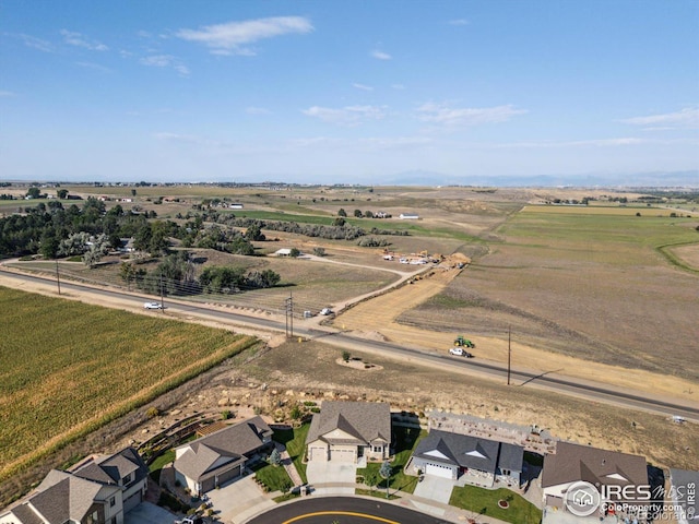 aerial view featuring a rural view