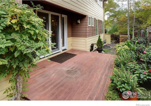 view of patio / terrace featuring a wooden deck