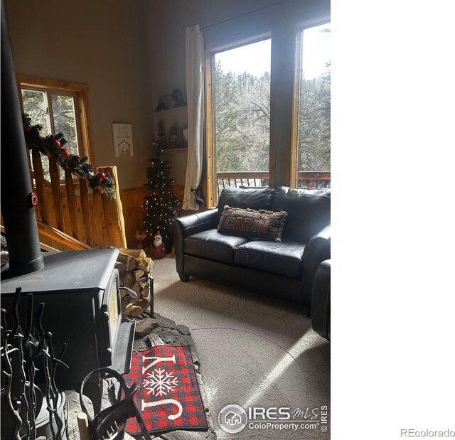 view of carpeted living room