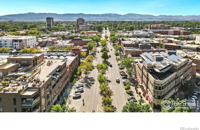 aerial view featuring a mountain view