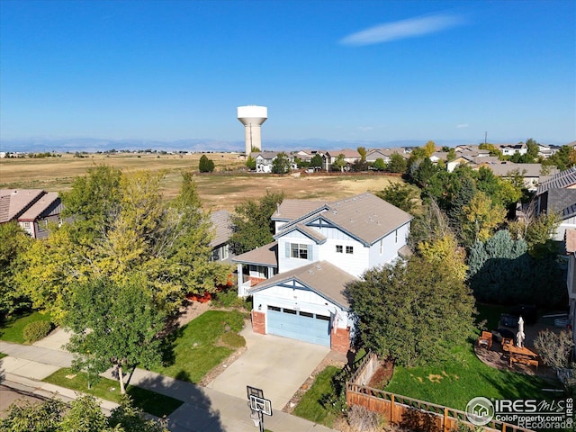 birds eye view of property