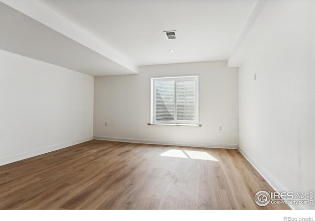 empty room featuring light hardwood / wood-style flooring