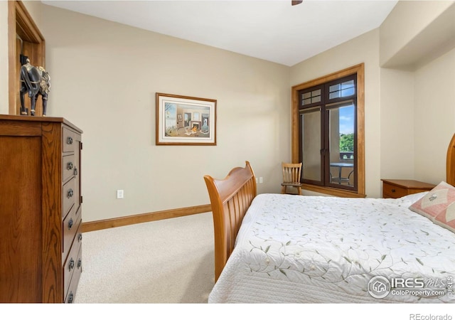 view of carpeted bedroom