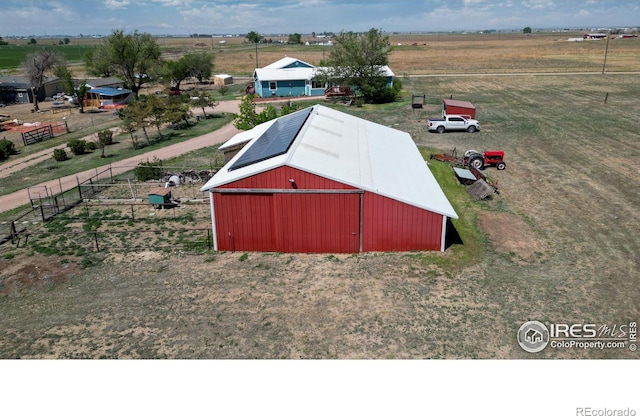 aerial view featuring a rural view