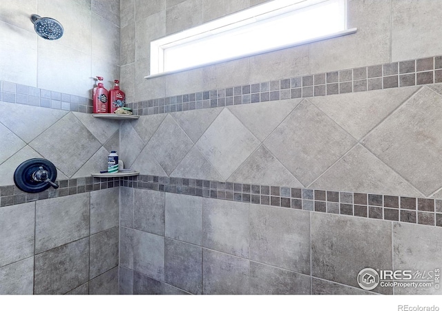 room details featuring tiled shower