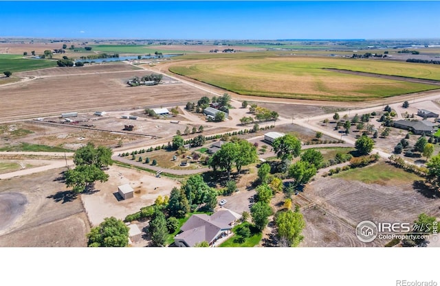 drone / aerial view featuring a rural view
