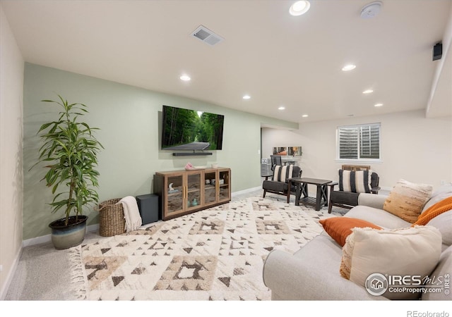 view of carpeted living room