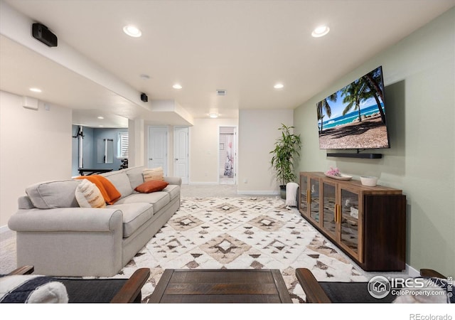 view of carpeted living room