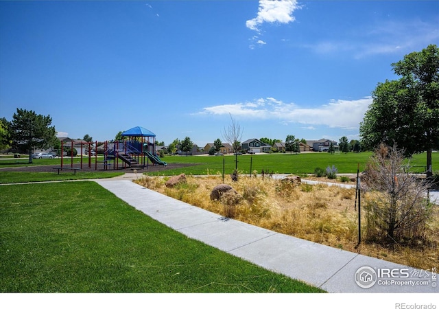 exterior space with a playground