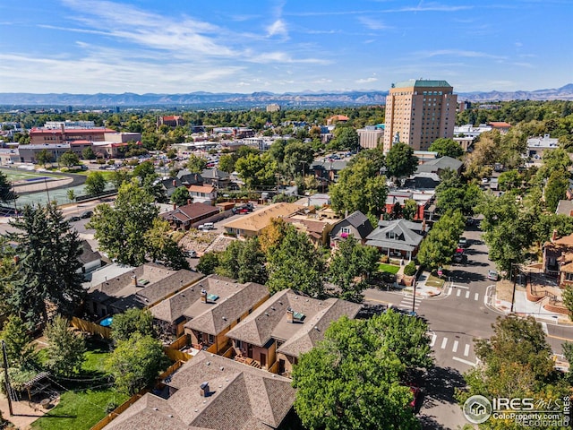 aerial view featuring a mountain view