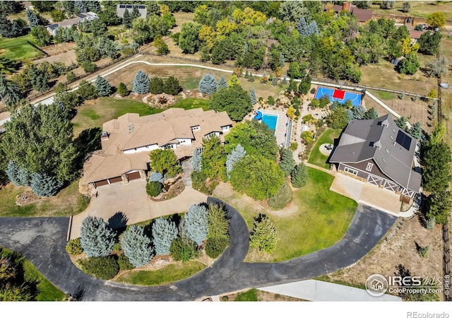 8001 Fairview Rd, Boulder, CO 80303 - aerial overview of property's location featuring a pool area