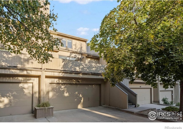 view of property with a garage