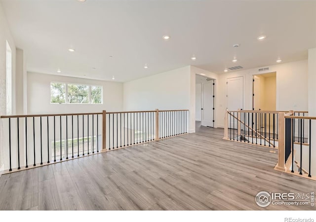 empty room featuring light hardwood / wood-style flooring