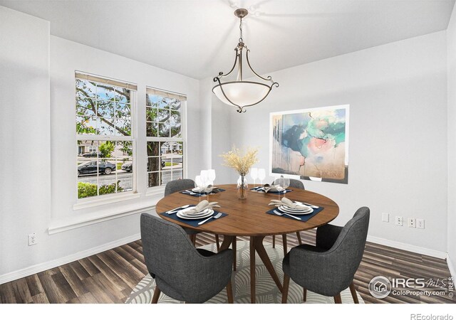 dining room featuring dark hardwood / wood-style floors