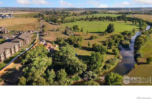 bird's eye view with a rural view