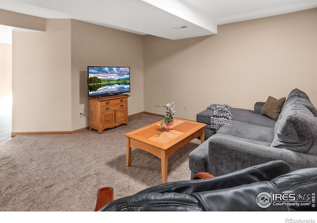 view of carpeted living room