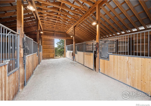 view of horse barn