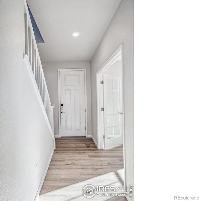 interior space with light wood-type flooring