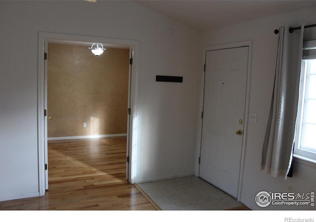 foyer featuring light hardwood / wood-style flooring