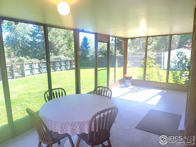 view of sunroom / solarium