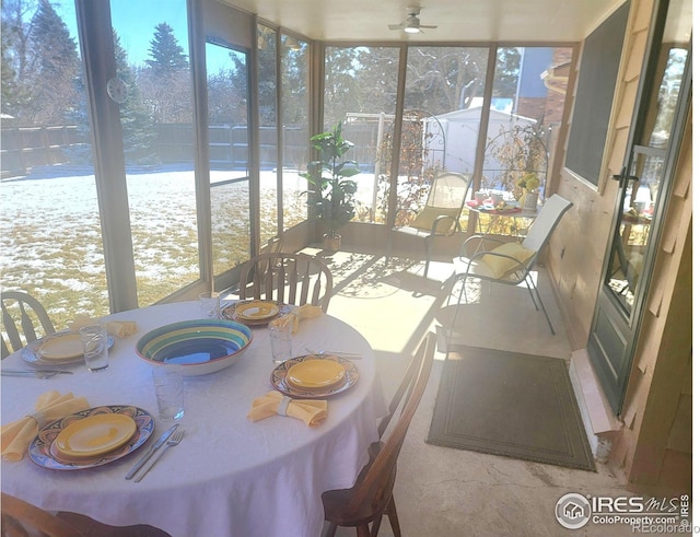 view of sunroom