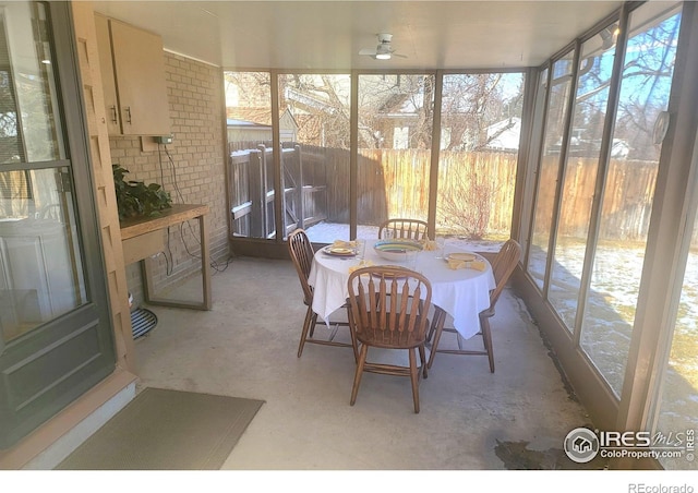 view of sunroom / solarium