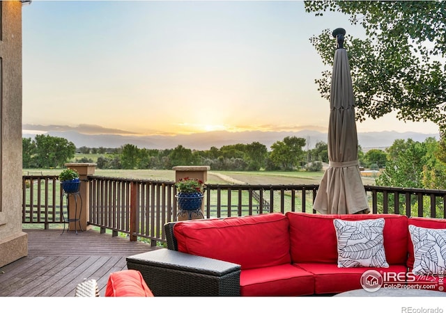 view of deck at dusk