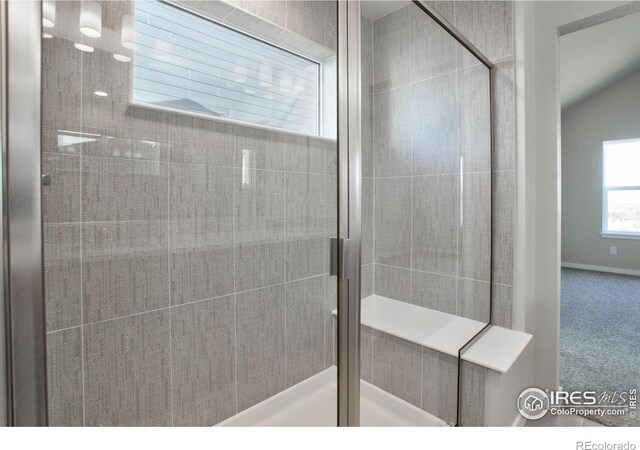 bathroom with walk in shower