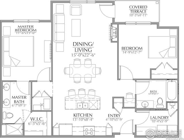 265 High Point Dr Unit 203, Longmont, CO 80504 - home floor plan