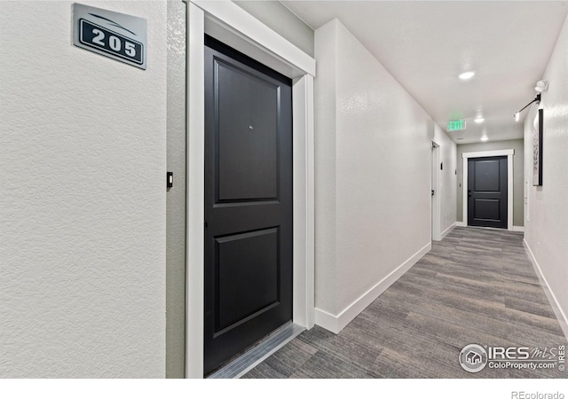 hall featuring hardwood / wood-style flooring